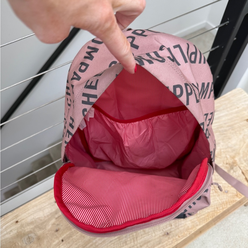 Herschel Supply Co Settlement Mid Backpack Ash Rose Pink Black Logo Print - Picture 11 of 11